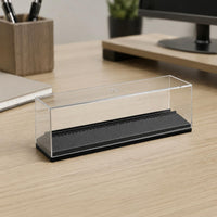 N-Scale Train Display Case Black Base Showcase Cabinet Dustproof for Collectors