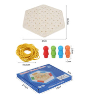 Triangular Cord Lattice Game Educational Wooden Triangle Board Game