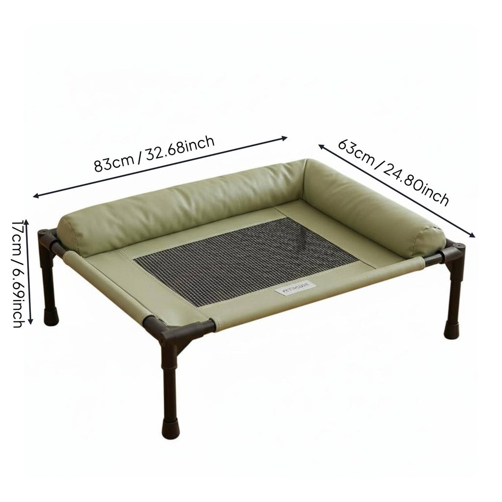 Elevated Pet Cot Sturdy Frame Mesh Pet Sling Bed Easy Assembly for Dogs, Cats