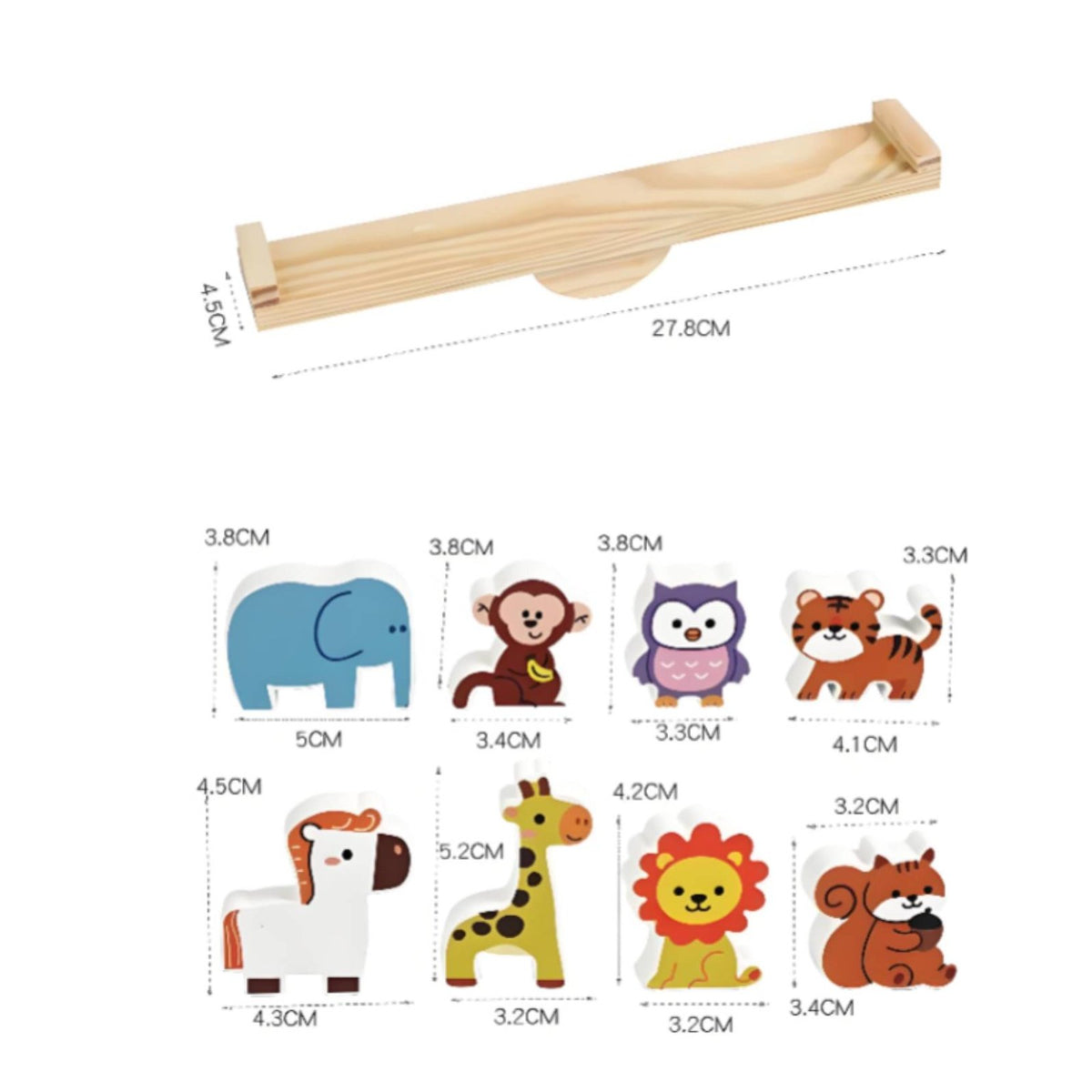 Woodland Creature Balance Blocks Cognitive Development Wooden Creature Stacking