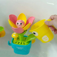 Bath Flower Pot Toy Colorful Rotating Flower Toy Interactive for Toddlers