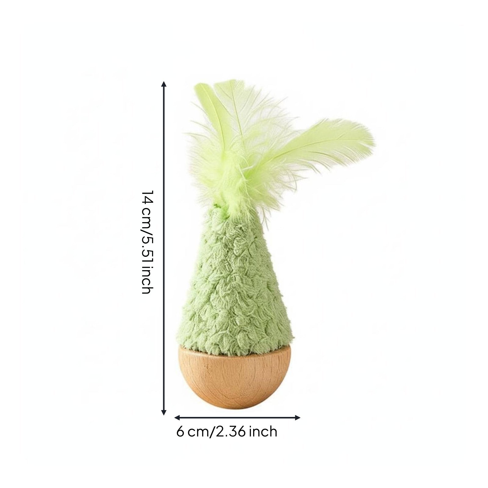 Tumbler Cat Toy With Bell Feather Wobble Toy Promotes Exercise Cat Teaser Rod for Cats, Kittens