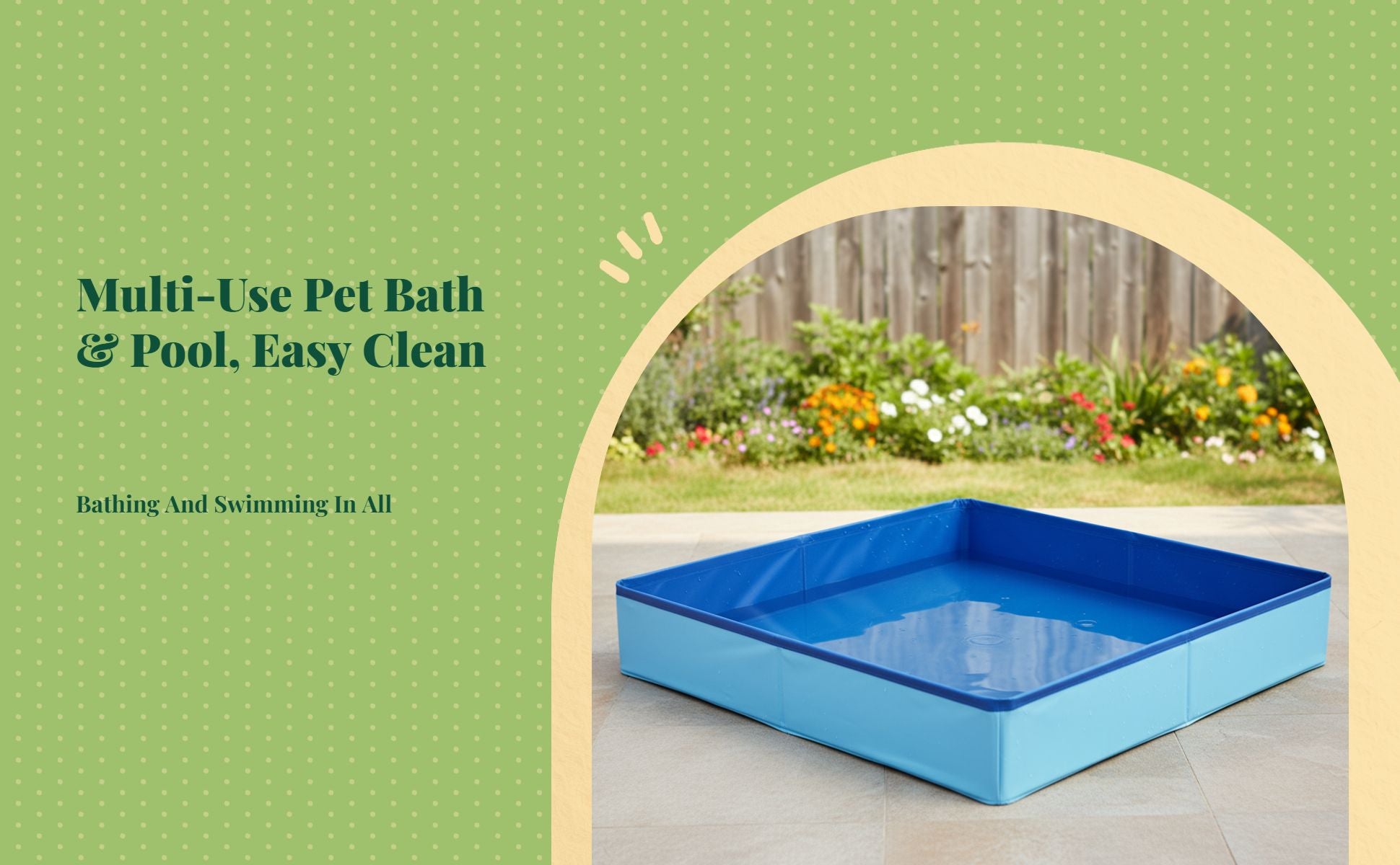 Leakproof foldable dog pool