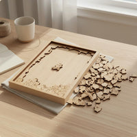 100 Pieces Standing Display Puzzle Gift Cat Shaped Puzzle Hard for Couples