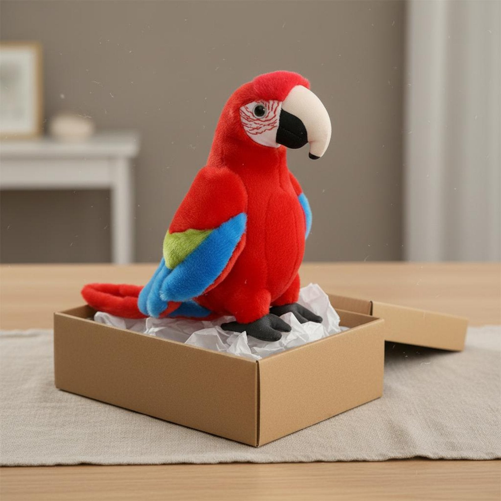 Parrot Stuffed Creature Cute Realistic Bird Stuffed Toy Soft