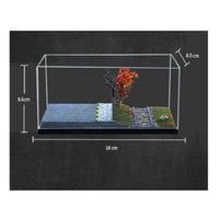 1:64 Scale Miniature Scene Alloy Mini Train Landscape Realistic for Desk