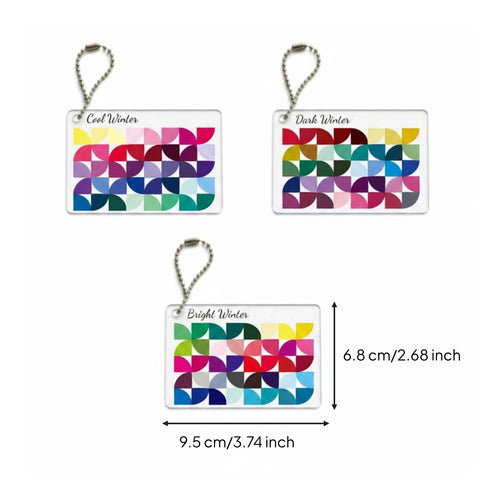 Color Palette Keychain Colorful Modernist Design Keychain Portable