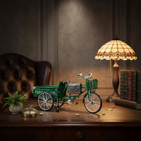 Tricycle Truck Model Spoked Wheels Three Wheel Truck Model Alloy Material Decoration for Home Display