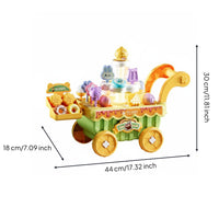 Music Ice Cream Vehicle Rotating Light up Ice Cream Vehicle Role Play Kids Toy