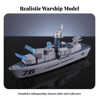 Ideal Gift Guided Missile Destroyer Model Realistic Design Friction Powered Ship Detailed Model for Boys, Kids