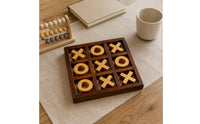 Wooden X and O Toe Game Sturdy Wooden X and O Toe Board Polished Edges