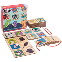 Threading Puzzle Fine Motor Skills Wooden Animal Sorting Board Educational Style