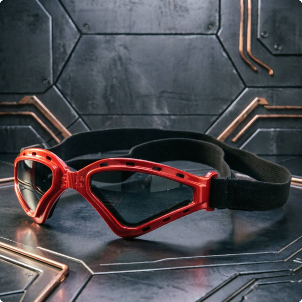 Triangular Dog Goggles Tinted Lenses Dog Goggles Adjustable Strap for Outdoor