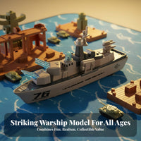 Ideal Gift Guided Missile Destroyer Model Realistic Design Friction Powered Ship Detailed Model for Boys, Kids
