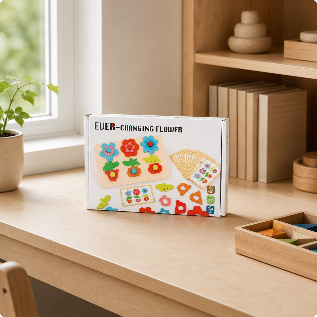 Educational Flower Matching Set Color Recognition Early Learning Toy Fine