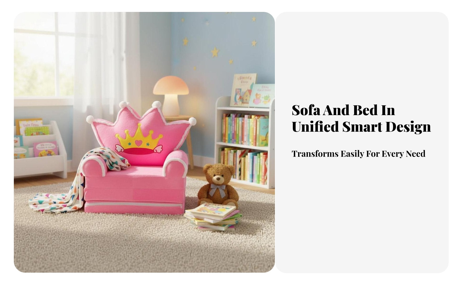 Creature Flip-Open Sofa Comfortable Foam transformable Flip-Open Lounger Lightweight