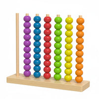 Peg Board Bead Set Sensory Play Color Sorting Toy Polished Edges for Nursery
