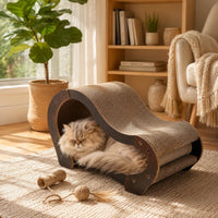 S-Shaped Cat Lounger Textured Pet Accessory