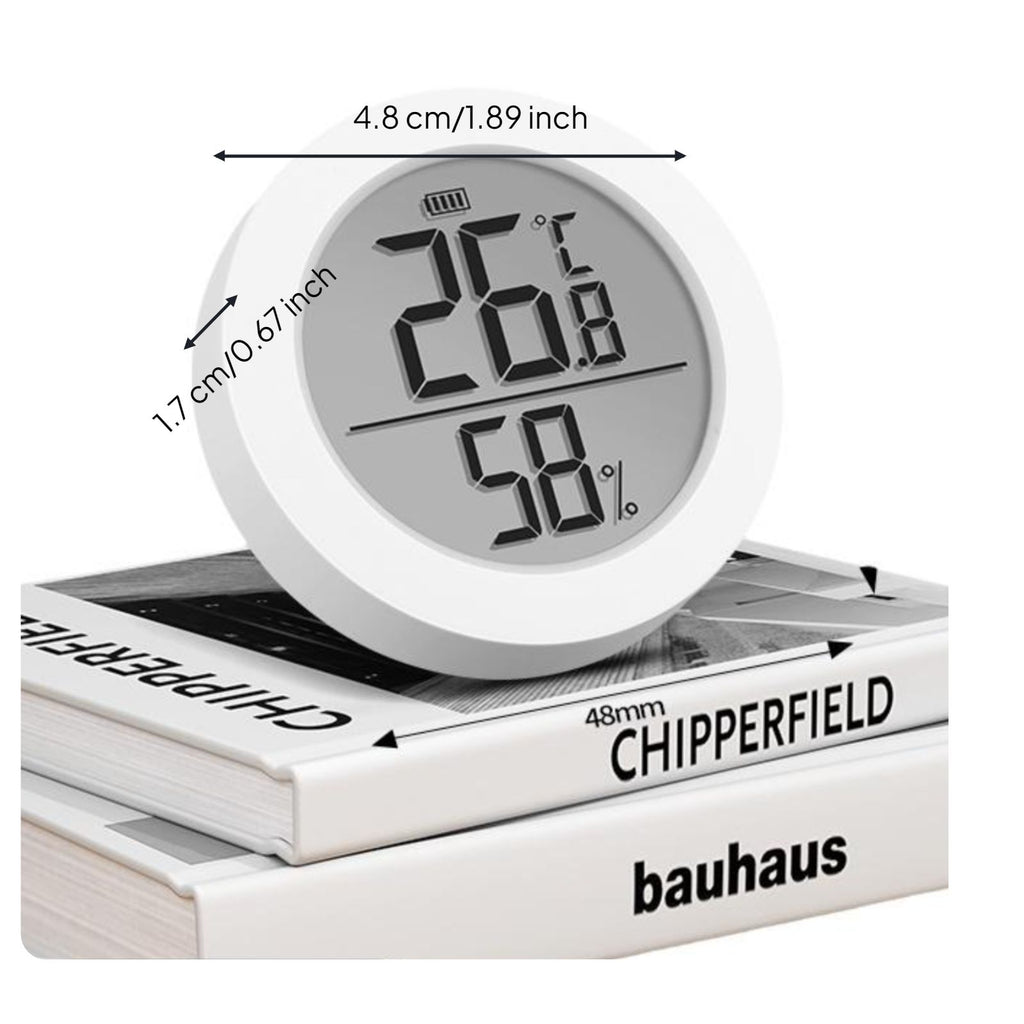 Digital Hygrometer, Indoor Thermometer, High-Accuracy Temperature and Humidity Gauge, Wall-Mounted, Infant Nursery