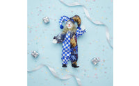 Ceramic Clown Doll Porcelain Jester Figure Handmade for Tabletop Display