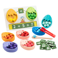 Dinosaur Egg-Shaped Sorting Set Multicolor Number Matching Eggs Colorful
