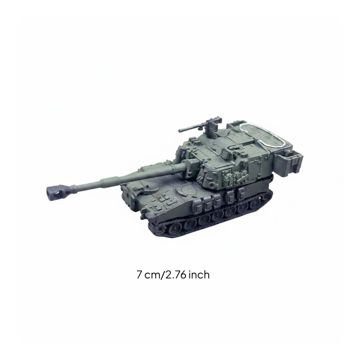 M109A6 Model Miniature 1/144 Scale Battlefield Support Vehicle Model Detailed Reproduction Collectible for Shelf