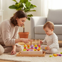 Color and Shape Sorting Activity Sanded Edges Pattern Matching Block Game Color Matching Activity Long-Lasting Wood Construction