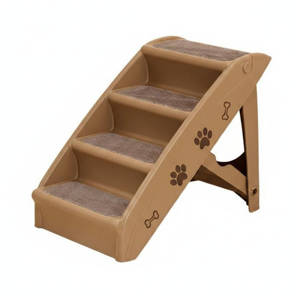 Foldable Dog Stairs Stable Foldable Pet Stairs Easy to Assemble Step Ladder for Young Dogs