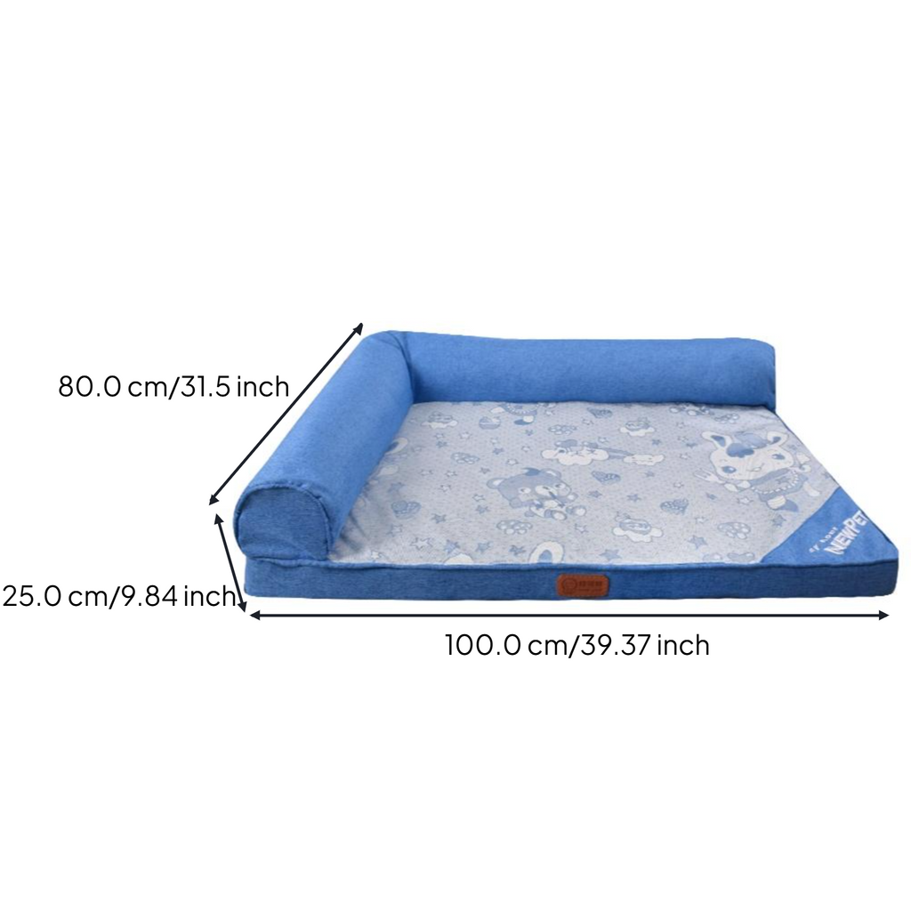 Waterproof dog bed with removable cover