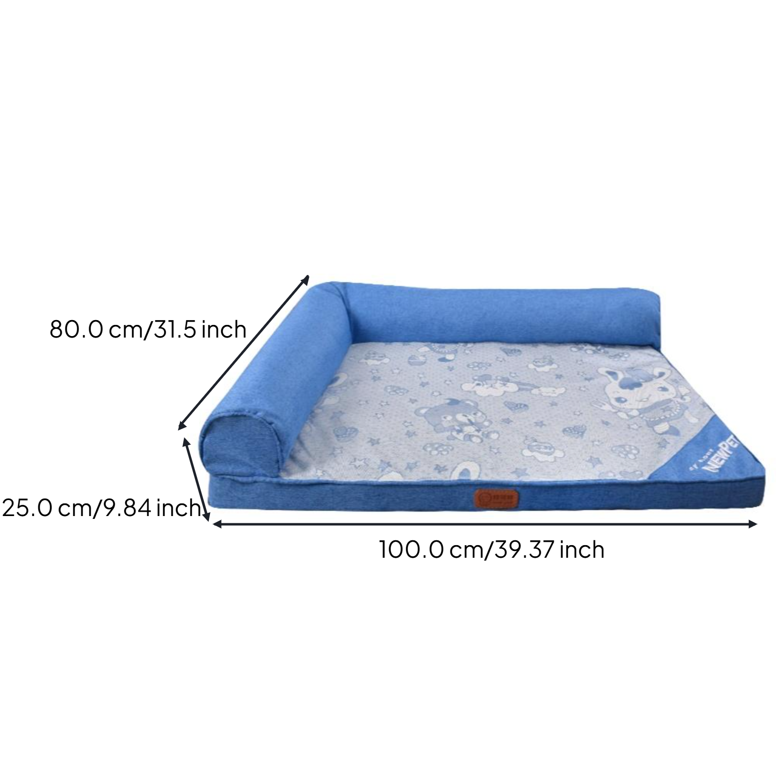 Waterproof dog bed with removable cover