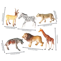 6 Pieces Mini Woodland Animal Figures Woodland Animal Playset Educational Realistic Wildlife Figurines for Kids