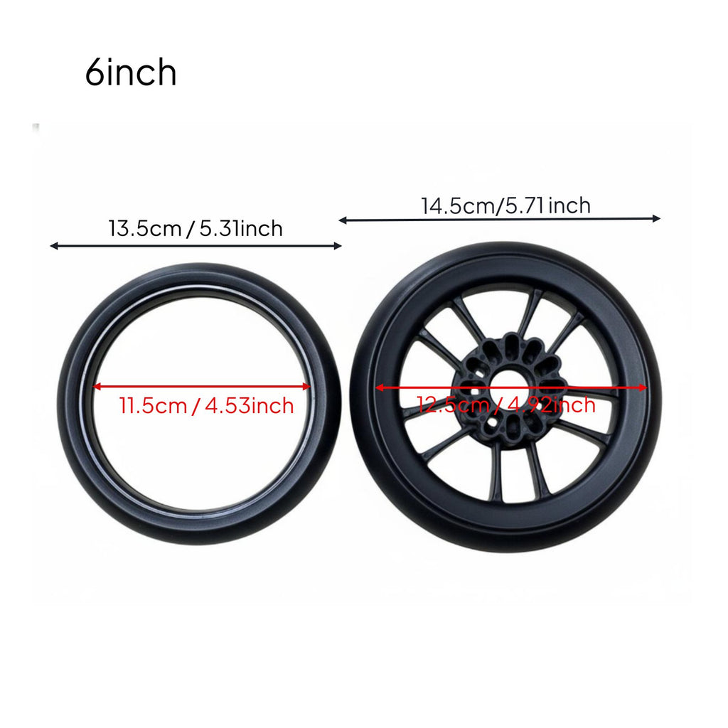 Pram Wheel Rubber Tire Universal Fit Baby Carriage Wheel Tire