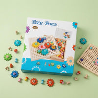 Wooden Gear Puzzle STEM Learning Gear Assembly Toy Spatial Thinking