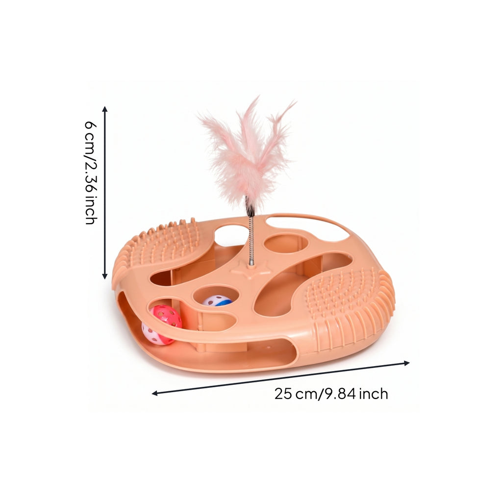 Feather Ball Track Toy Layered Design Cat Ball Track Smooth Surface for Cats