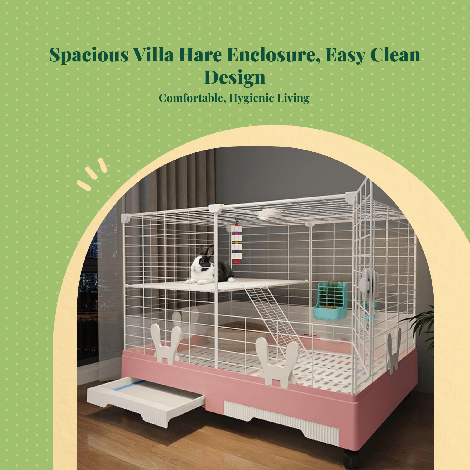 Leakproof large hare hutch