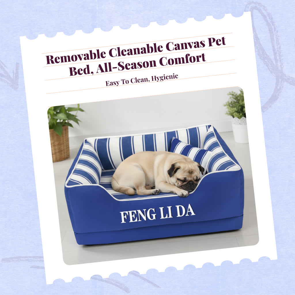 Washable non-slip pet bed
