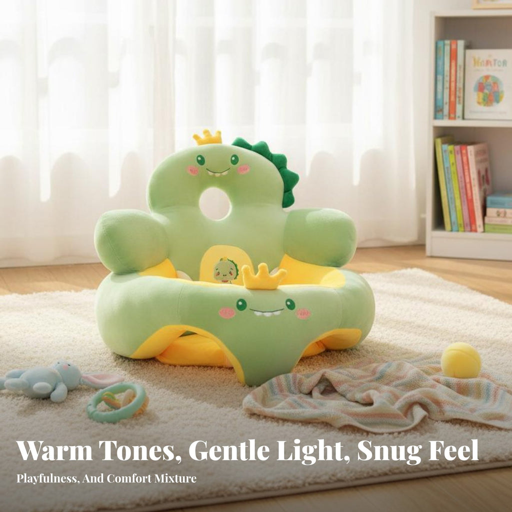 CreatureShaped Baby Sofa Anti-Tip Design CreatureShaped Soft Fabric Chair