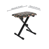 Cross-Frame Piano Stool Non-Slip Cross-Frame Piano Bench Upholstered