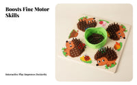 Hedgehog Matching Game Colorful Wooden Peg Toy Smooth for Children