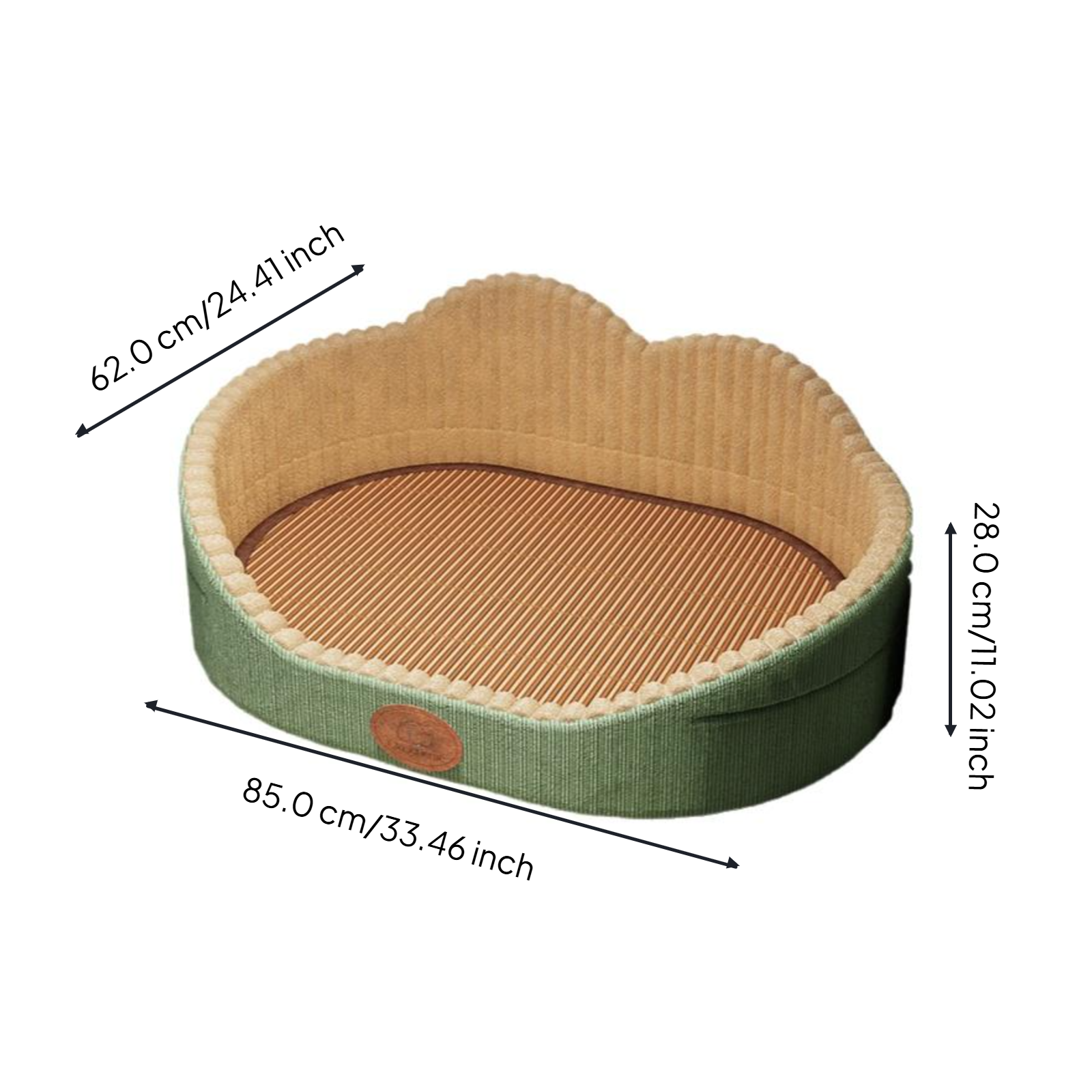 Dog Bed, Removable Cover, Quick-Dry Comfort Mat, Rectangle