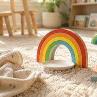 Rainbow Arch Stacking Toy Solid Wood Wooden Rainbow Stacker