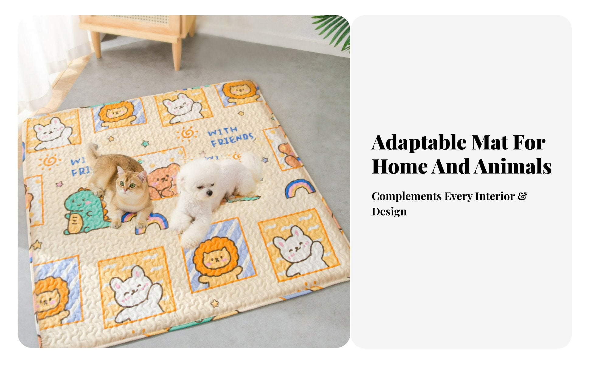 Cooling Pet Mat throughout the year Use pet Bedding Easy to Clean for Kennels, enclosures
