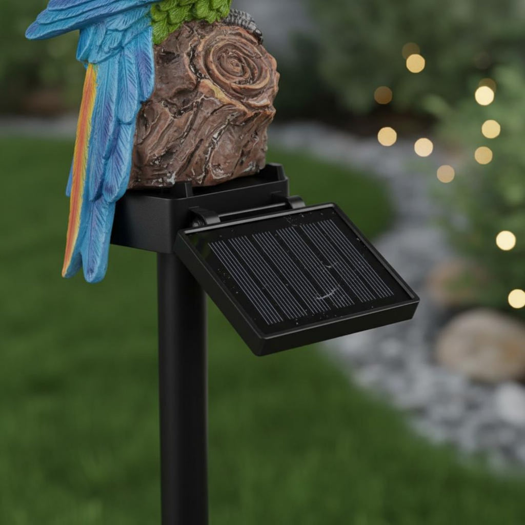 Resin Parrot Lawn Lamp Wireless Outdoor Lighting Waterproof for Bird Lovers