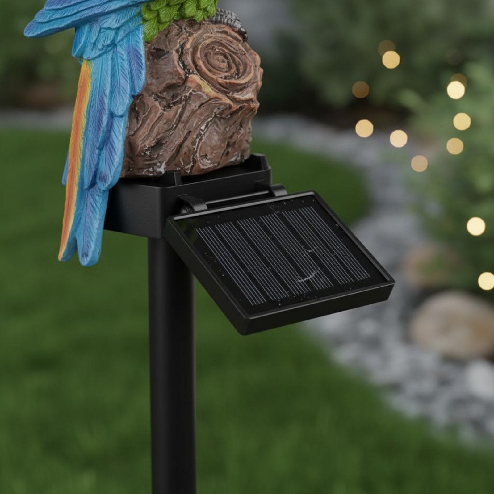 Resin Parrot Lawn Lamp Wireless Outdoor Lighting Waterproof for Bird Lovers
