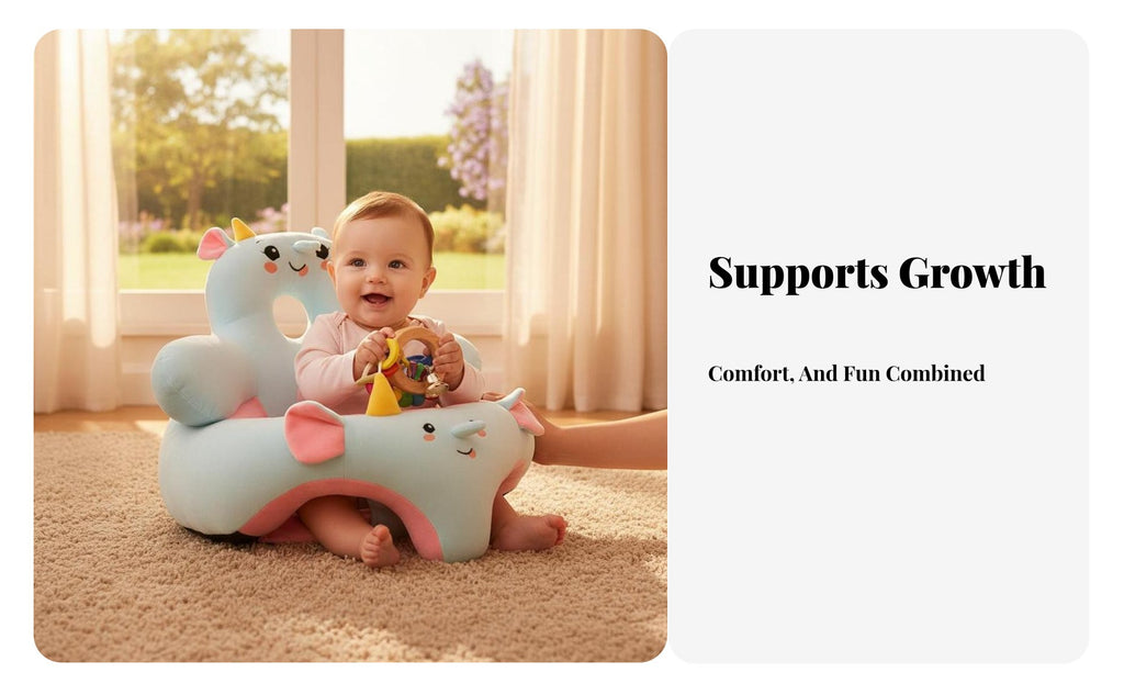 CreatureShaped Baby Sofa Anti-Tip Design CreatureShaped Soft Fabric Chair