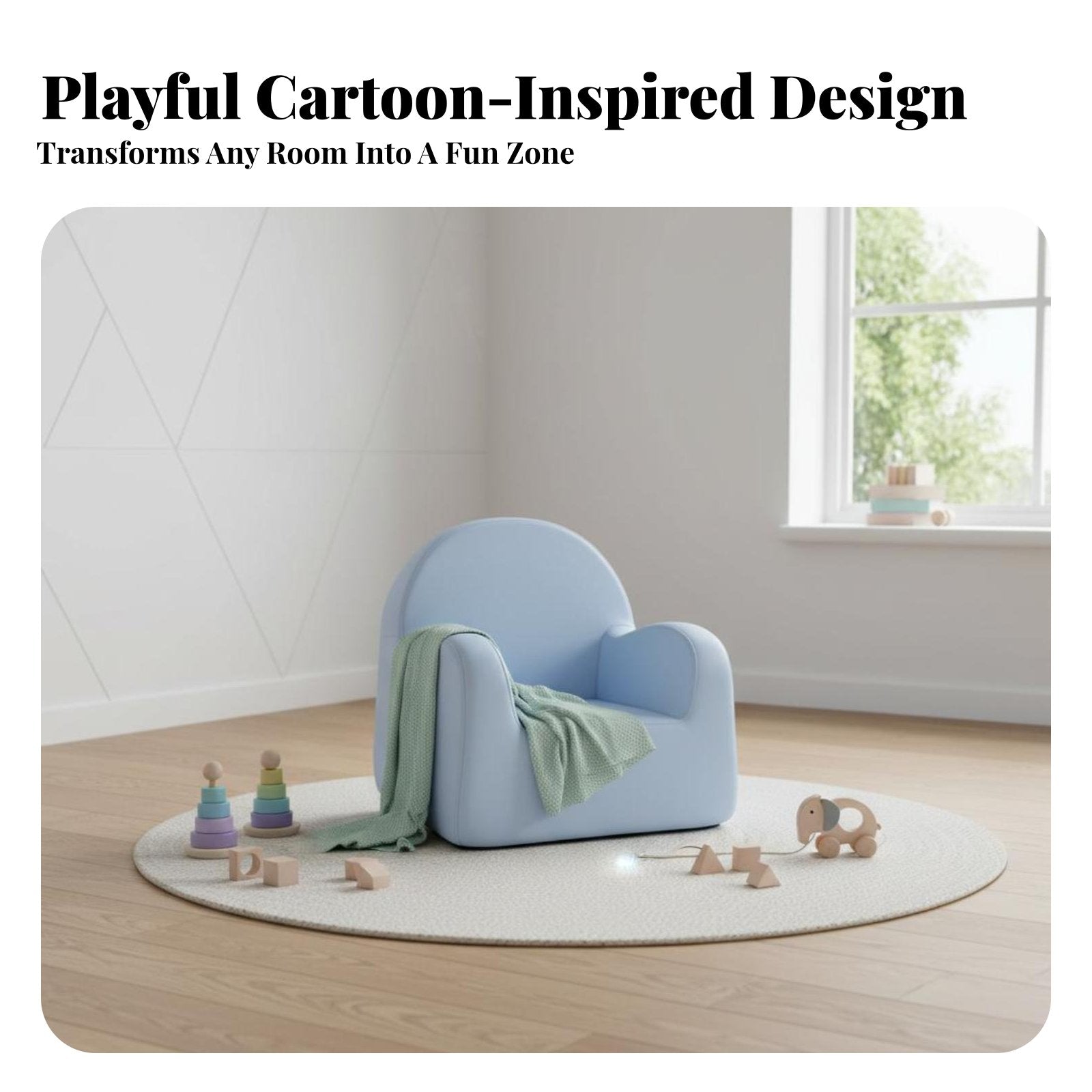 Upholstered Baby Sofa Long-Lasting Upholstered child's Seat for Boys, Girls