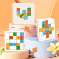 Spatial Challenge Blocks Educational Method Stacking Cube Game Polished Edges