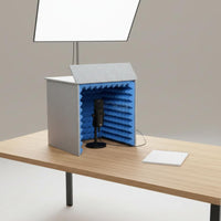 Noise Reduction Desktop Vocal Booth Detachable Portable Audio Input Device Isolation Barrier Quick Assembly for Podcasters, Voice Actors