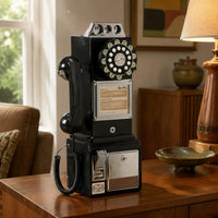 Coin Telephone Chrome Trim Retro Payphone Lockable Door