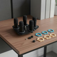 Multi-Mic Holder Tray Easy Installation Mic Storage Rack for Musicians